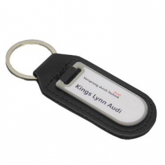 Black Leather Metal Keychain Factory